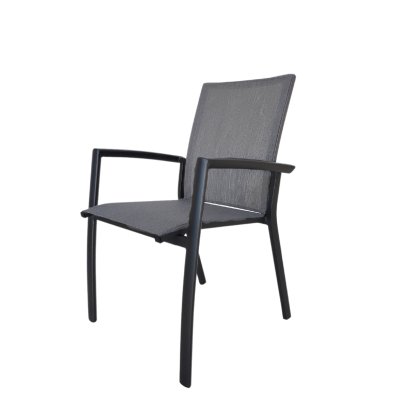 SEVILLA เก้าอี้ทานข้าวกลางแจ้ง พร้อมที่วางแขน สีชาโคล