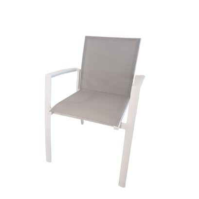 SEVILLA เก้าอี้ทานข้าวกลางแจ้ง พร้อมที่วางแขน สีขาว
