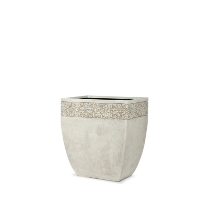 OFI 552 กระถาง TAPERED DECO RIM (สีขาว)