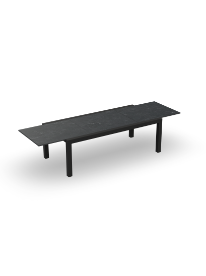 LIVORNO EXTENDING DINING TABLE 152-228 - BLACK MARBLE