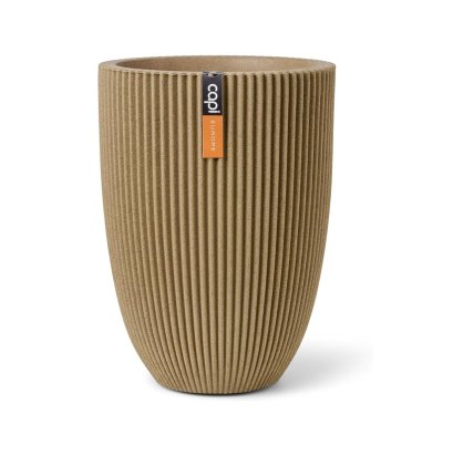 กระถาง Vase Elegant Low Groove NL 46x58 - Beige