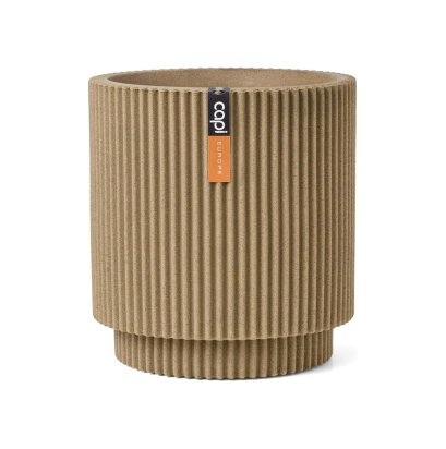 กระถาง Vase Cylinder Groove NL 44x46 - Beige