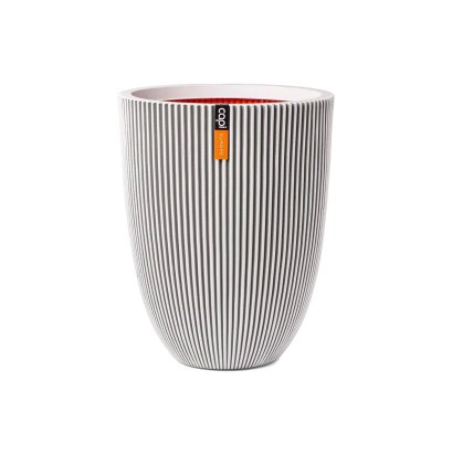 กระถาง Vase Elegant Low Groove NL 34x46 - Ivory