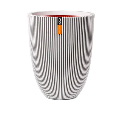 กระถาง Vase Elegant Low Groove NL 46x58 - Ivory