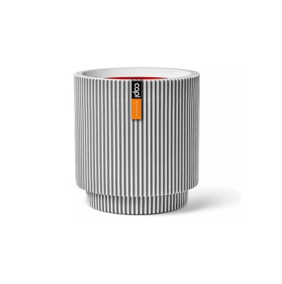กระถาง Vase Cylinder Groove NL 36x38 - Ivory