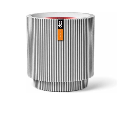 กระถาง Vase Cylinder Groove NL 44x46 - Ivory