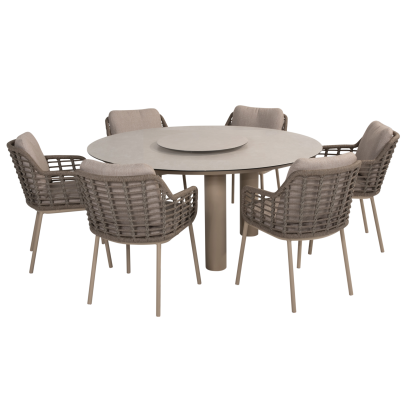 DONATO DINING TABLE WITH PUGLIA CHAIRS