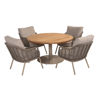 SABA LOW DINING TABLE WITH PUGLIA CHAIRS