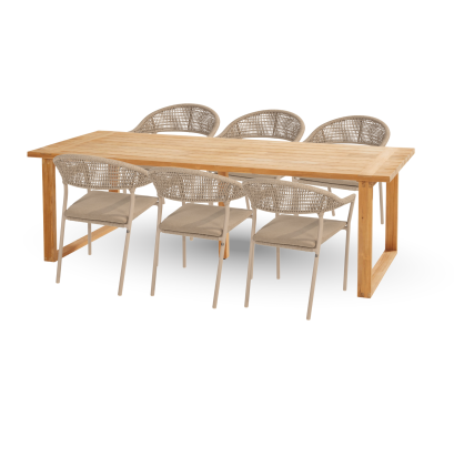 SPARTAN DINING SET WITH SIENNA CHAIRS