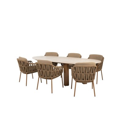 ESTATE DINING TABLE WITH BIARRITZ DINING CHAIRS