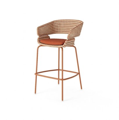 PHIL BAR CHAIR - RUST MAT