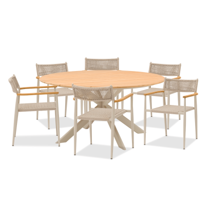 โต๊ะทานข้าว XX Ø150 พร้อมเก้าอี้ TOGO