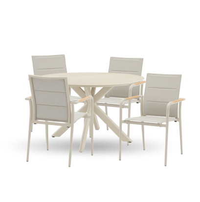 XX DINING TABLE Ø120 WITH JAZZ CHAIRS