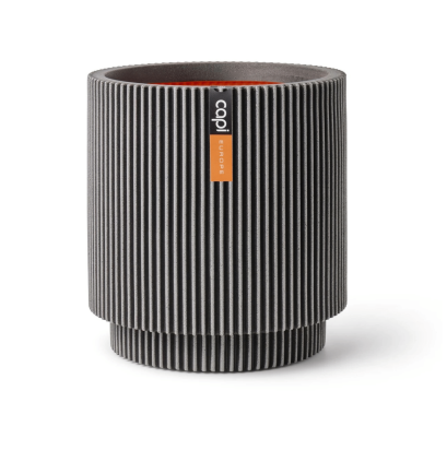 Vase Cylinder Groove NL 44x46 - Anthracite