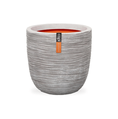 Planter Ball Rib NL 35x34 - Ivory