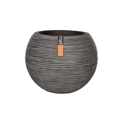 Vase Ball Rib NL 40x32 - Anthracite