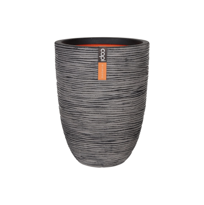 Vase Elegant Low Rib NL 34x46 - Anthracite