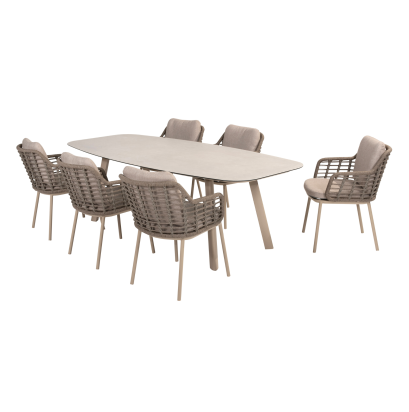MANOLO DINING TABLE WITH PUGLIA CHAIRS