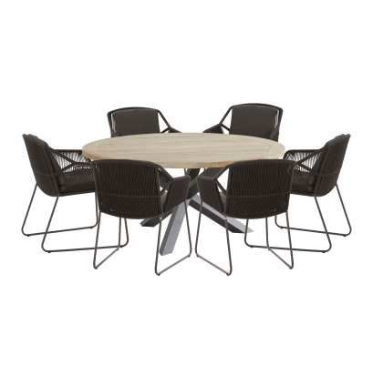 LOUVRE DINING TABLE WITH ACCOR CHAIRS