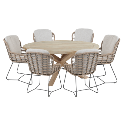 LOUVRE DINING TABLE WITH LUGANO CHAIRS