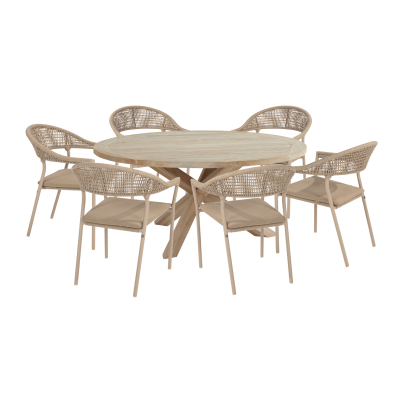 LOUVRE DINING TABLE WITH SIENNA CHAIRS