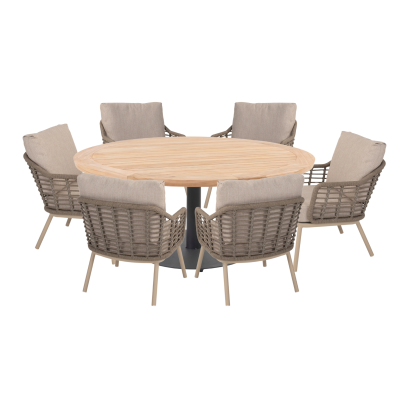 SABA LOW DINING TABLE WITH PUGLIA CHAIRS