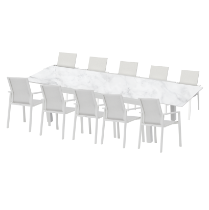 LIVORNO EXTENDABLE DINING TABLE WITH BEJA DINING CHAIR