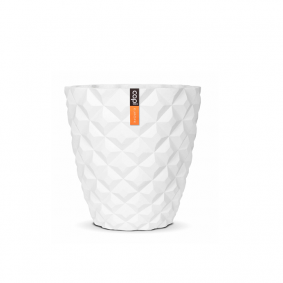 กระถาง BSCI 802 VASE TAPERED ROUND HERALDRY - สีขาว