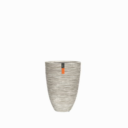 OFI 241 VASE ELEGANT LOW RIB IVORY