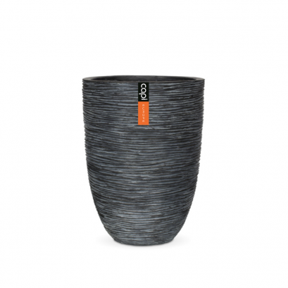 OFZ 243 VASE ELEGANT LOW RIB - ANTHRACITE