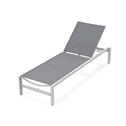 Sylt sunbed 1 seater - White