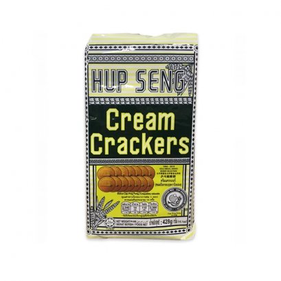 ฮับเส็ง ครีมแครกเกอร์ ตรา ปิงปอง 428 กรัม HUP SENG CREAM CRACKERS 428 g. (ยกลัง 12 ชิ้น)