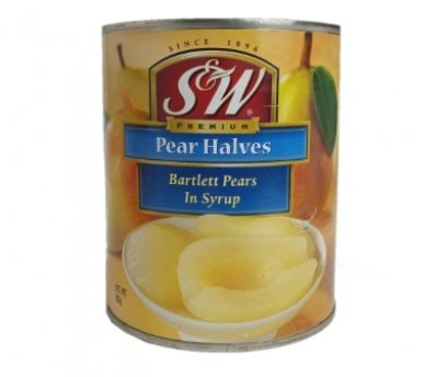 ลูกแพร์ กระป๋อง S&amp;W 825g (ยกลัง24 กระป๋อง)