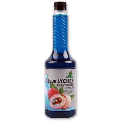 น้ำเชื่อม กลิ่นบลูลิ้นจี่ เนเจอร์เทส 750 มิลลิลิตร ( Blue Lychee flavored syrub Nature taste 750ml.)