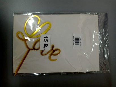 ป้ายปักเค้ก อะคริลิค Love