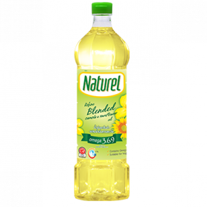 น้ำมันคาโนล่าผสมน้ำมันทานตะวัน ตรา เนเชอเรล 1 ลิตร  Naturel Canola Sunflower Oil 1 liter