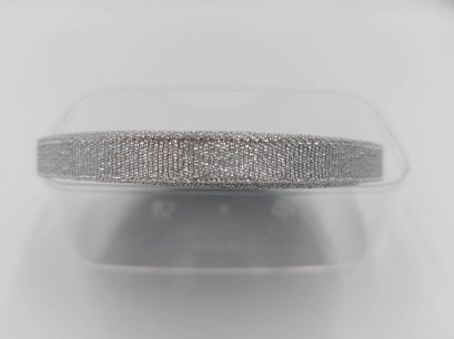 ริบบิ้นดิ้นสีเงิน 1cm.