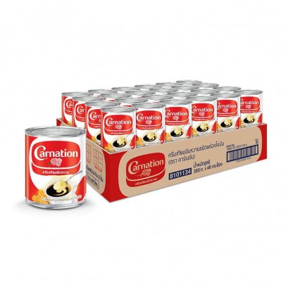 ครีมเทียมข้นหวาน ตรา คาร์เนชัน 388 กรัม Carnation Sweetened Condensed Non-Dairy Creamer 388g. (ยกลัง 48 ชิ้น )