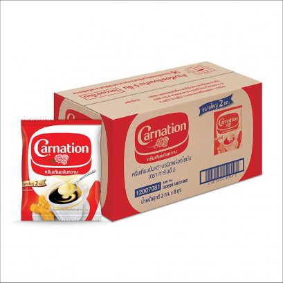 ครีมเทียมข้นหวาน ชนิดถุง ตรา คาร์เนชัน 2กก. Carnation Sweetened Condensed Non-Dairy Creamer 2kg. (ยกลัง 8 ชิ้น )