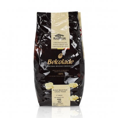 ไวท์ช็อคโกแลต 31% 5กก. BELCOLADE WHITE CHOCOLATE - CT X605/G DROPS 31% 5kg. (ยกลัง 2 ชิ้น)