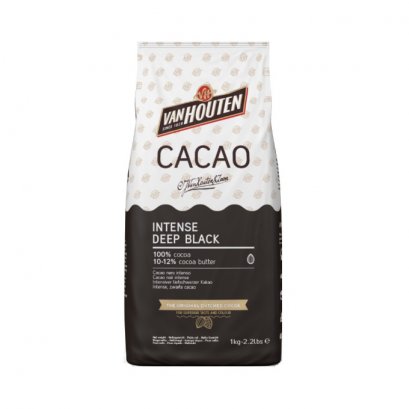 ผงโกโก้ สีดำเข้มข้น ตรา แวน ฮูเต็น 1 กก. CACAO VAN HOUTEN  INTENSE DEEP BLACK (10-12% cocoa butter) 1 kg.