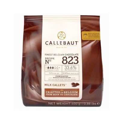 มิลค์ ช็อกโกแลต คูเวอร์เจอร์ 33.6% ตรา คาลลีบาวท์ 400กรัม CALLEBAUT MILK CHOCOLATE COUVERTURE 33.6% 400g. (ยกลัง 7 ชิ้น)