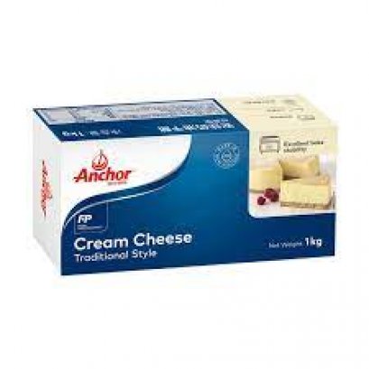 ครีมชีสแองเคอร์ 1 กิโลกรัม (ANCHOR CREAM CHEESE 1 Kg.) (ยกลัง 12 แพ็ค)