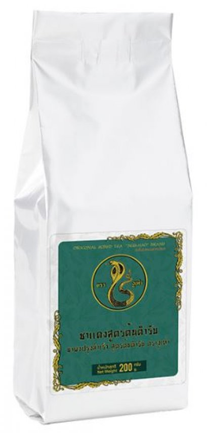 ชาผงปรุงสำเร็จ สูตรต้นตำรับ  ฉลากเขียว ตรางูเห่า 200 กรัม   Instant Tea Powder Original   200 g.  (ยกลัง 25 ชิ้น )