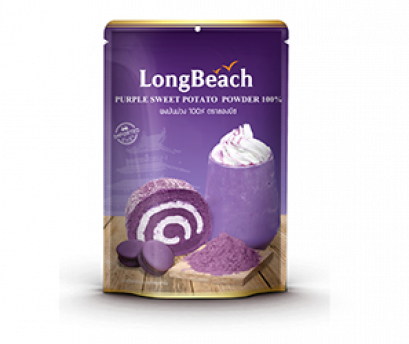 ผงมันม่วง 100% ตรา ลองบีช 200 กรัม long beach  Purple Sweet Potato Powder  100% 200g.