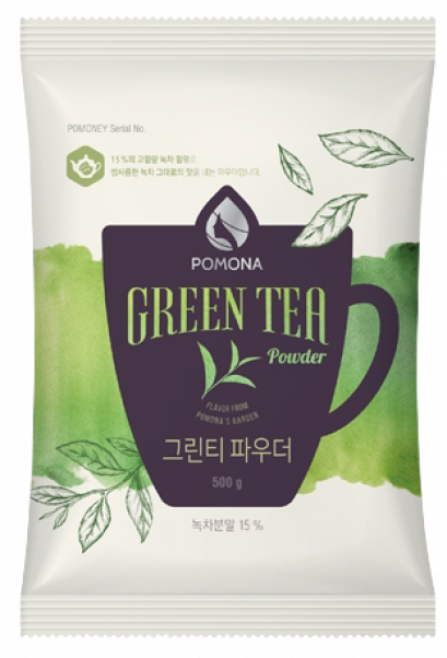 ผงชาเขียวมัชชะ 15%  ตราโพโมนา 500 กรัม  Green Tea Powder 500 g