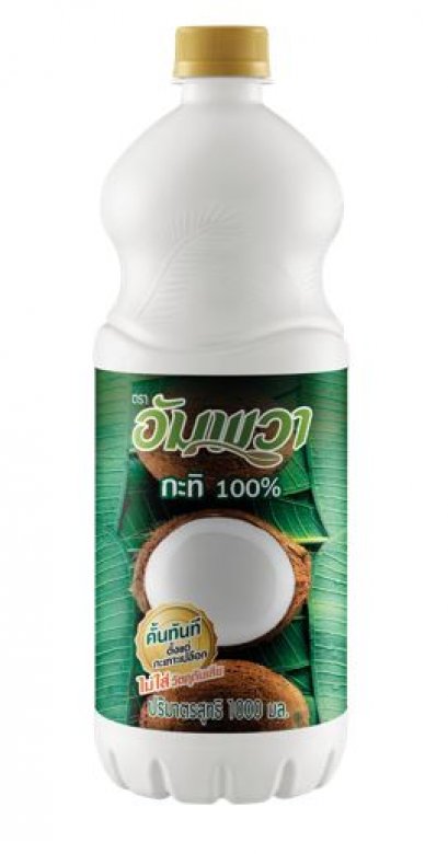 กะทิขวด  ตราอัมพวา 1000มล. Amphawa Coconut Milk  1000ml. (ยกลัง 12 ชิ้น)