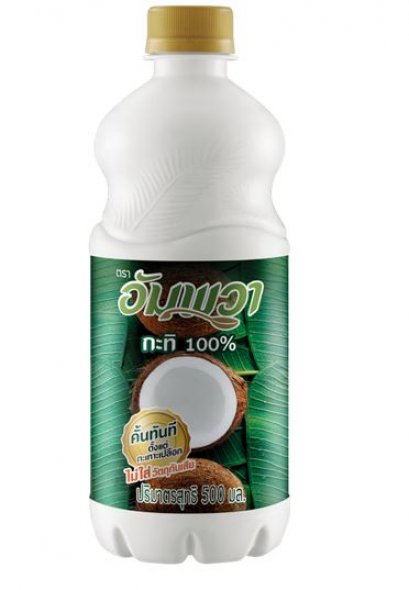 กะทิขวด  ตราอัมพวา  500มล.  Amphawa Coconut Milk  500ml. (ยกลัง 24 ชิ้น)