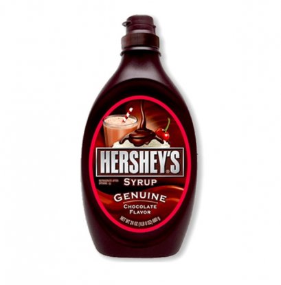 เฮอร์ชี่ ไซรัป ช็อกโกแลต 650กรัม HERSHEY&#039;S SYRUP GENUINE CHOCOLATE FLAVOR 650g. (ยกลัง 24 ชิ้น)