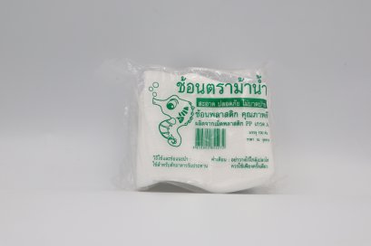 ช้อนคาวพลาสติก (สั้น) ขาว ตราม้าน้ำ 100คัน/แพ็ค